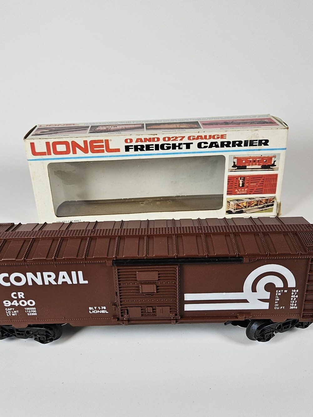 Lionel Conrail Box Car Freight O Gauge 6-9400 With Original Box